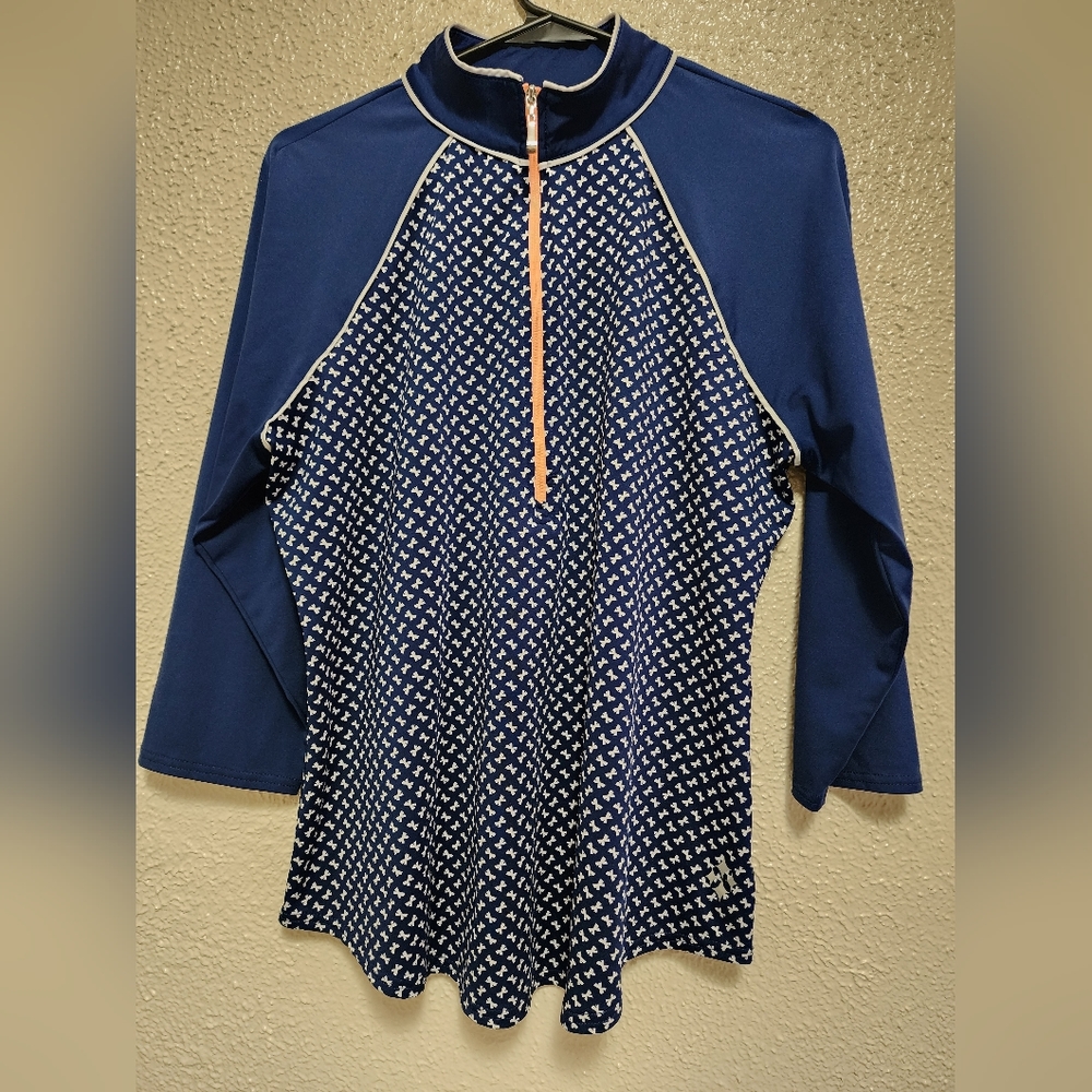 Jofit Women's golf printed Raglan 1/4 Zipper, Size L